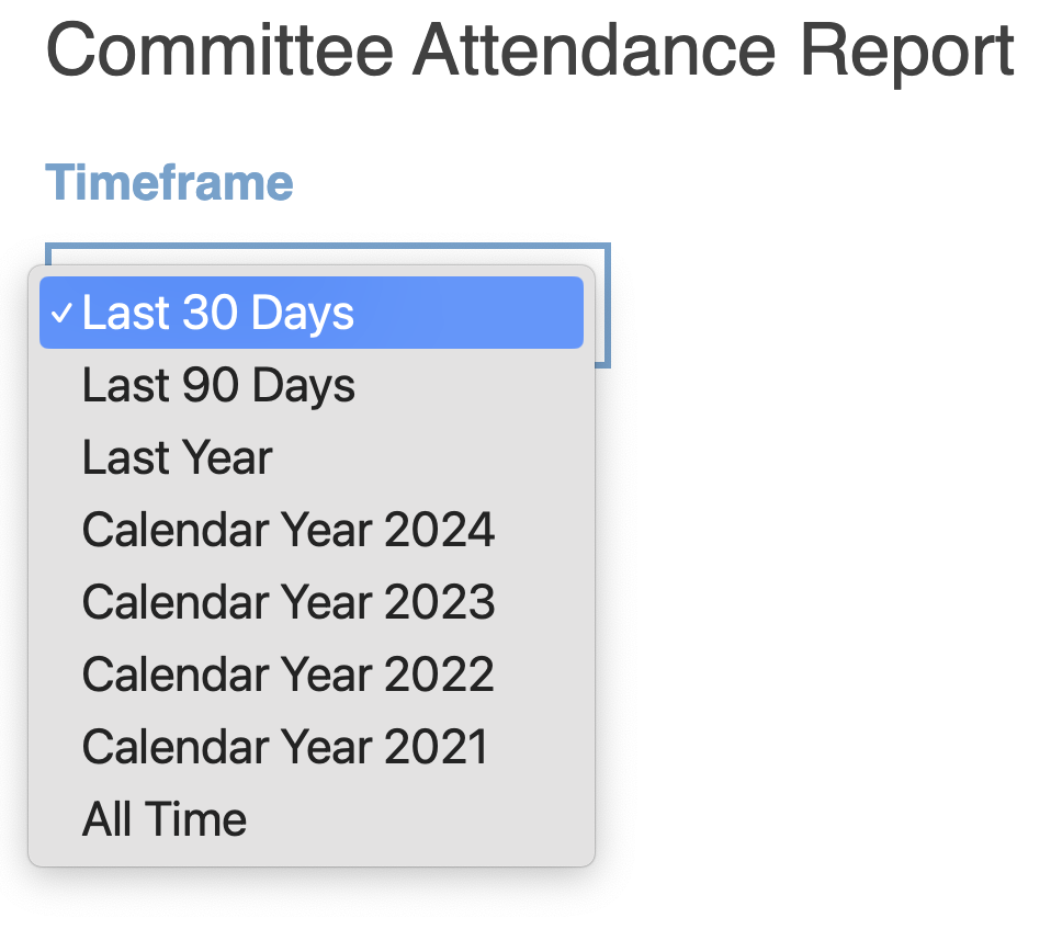 BoardSpot Committee Attendance
